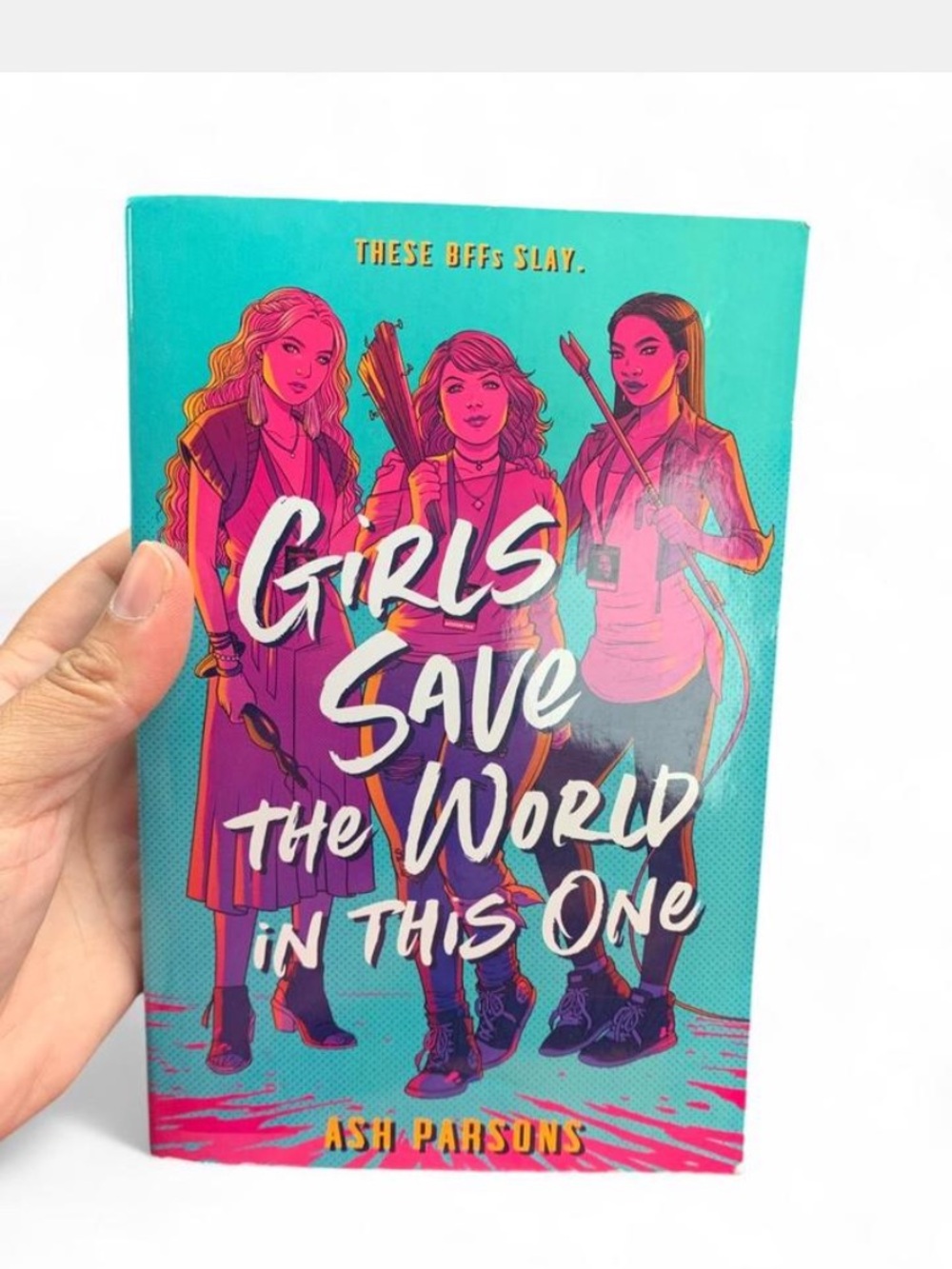 Original Penguin Teal and Pink Graphic Novel - Girls Save The World Cover